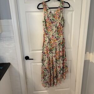 Rabbit Rabbit Rabbit Drop Waist Handkerchief Flowing Waterfall Hem Dress Size 12